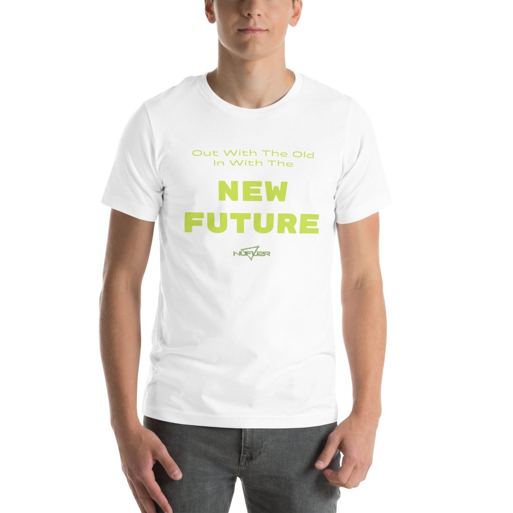 Out With The Old New Future t-shirt in Black & White - Image 2